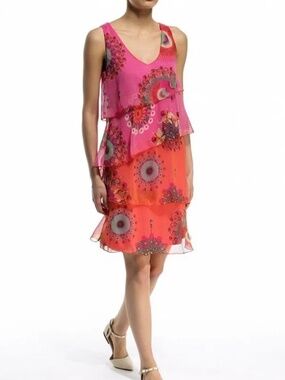 NWT Desigual Lina Tiered Sleeveless Dress,  2 US | 36 EU